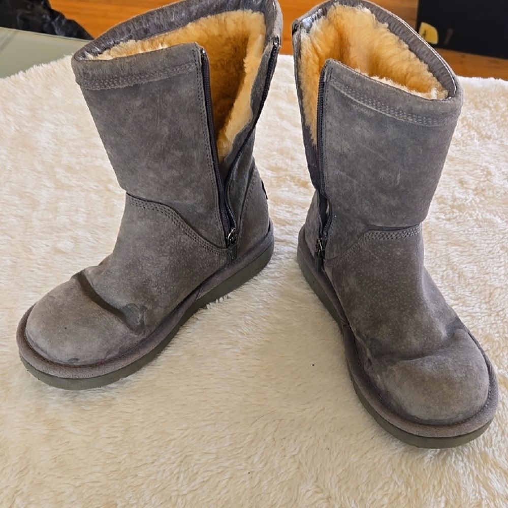 Gray Shearling Lined Women's UGS Boots